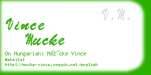 vince mucke business card